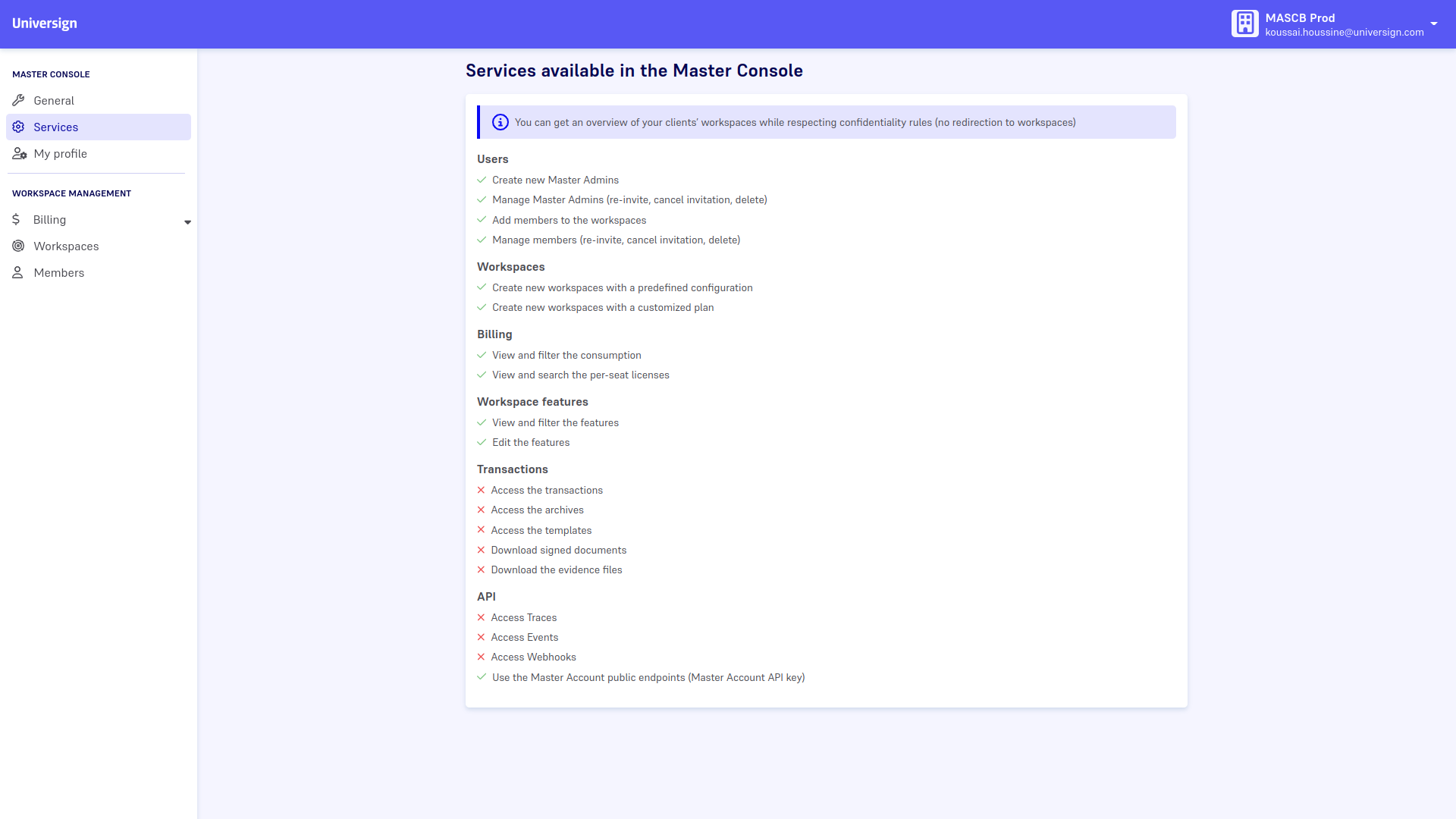 Master Console Services
